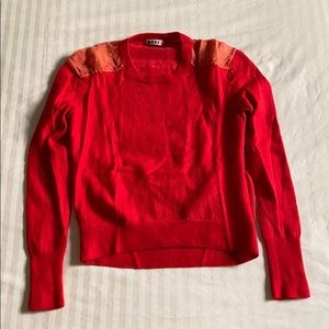 Acne Studios red merino wool sweater